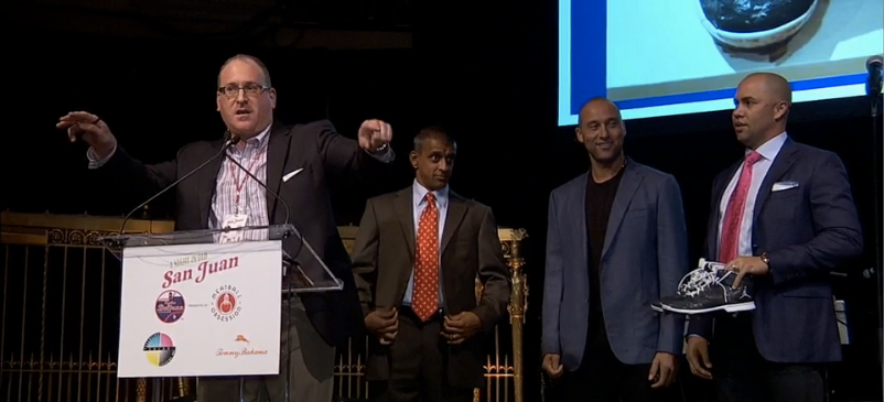 Dave Goldstein Auctioneering the Jeter Betran Gala